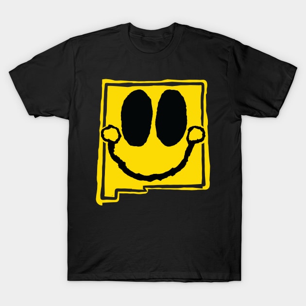 New Mexico Happy Cartoon Map Face with smile T-Shirt by pelagio